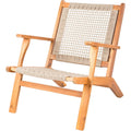 Acacia Wood Outdoor Reclining Armchair