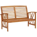 Oil‑Finished Acacia Wood Outdoor Bench, 46.9"