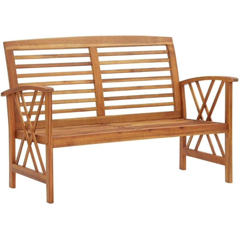 Oil‑Finished Acacia Wood Outdoor Bench, 46.9"
