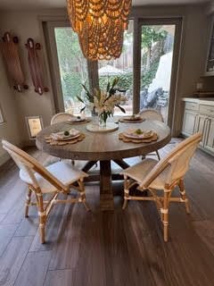White Stackable Rattan Bistro Chair