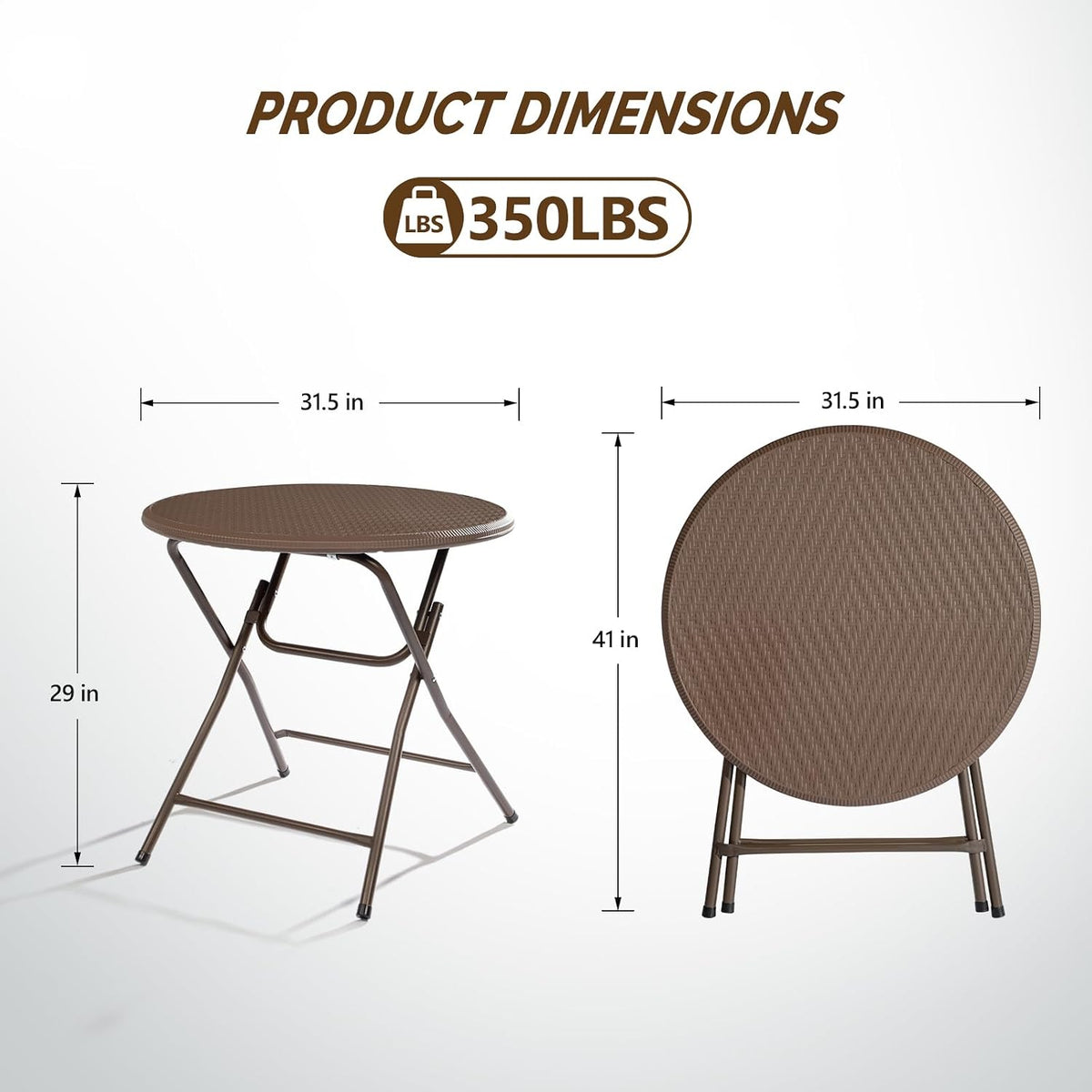 32‑Inch Round Folding Plastic Banquet Table 1 Pack