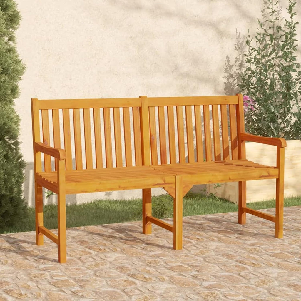 Solid Acacia Wood Patio Bench