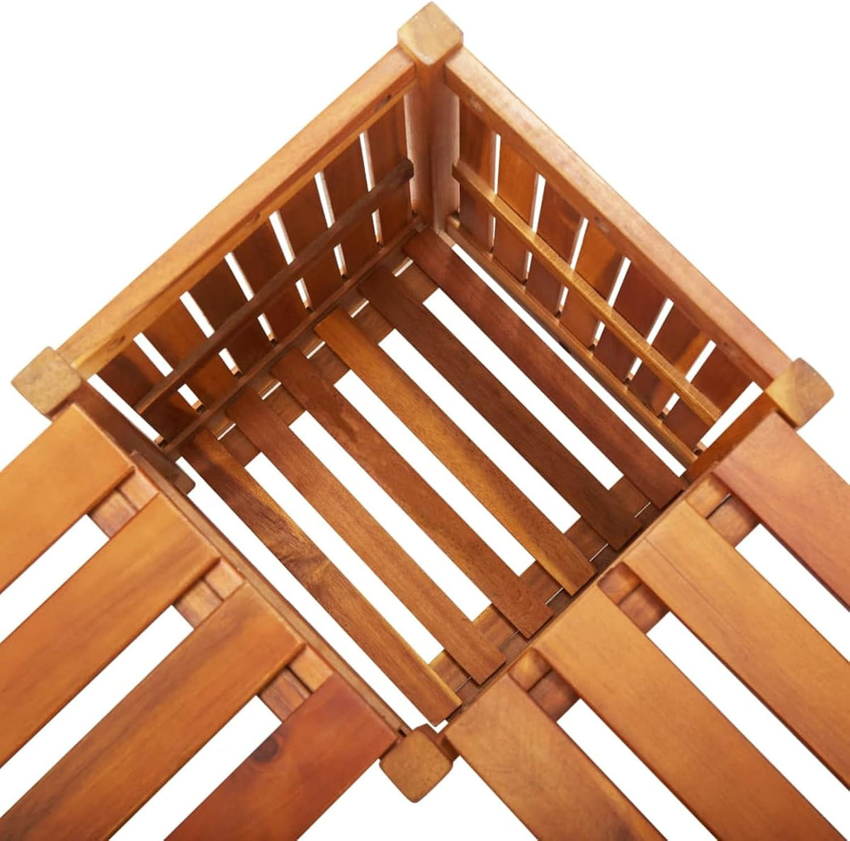 Solid Acacia Wood Garden Bench with Planter