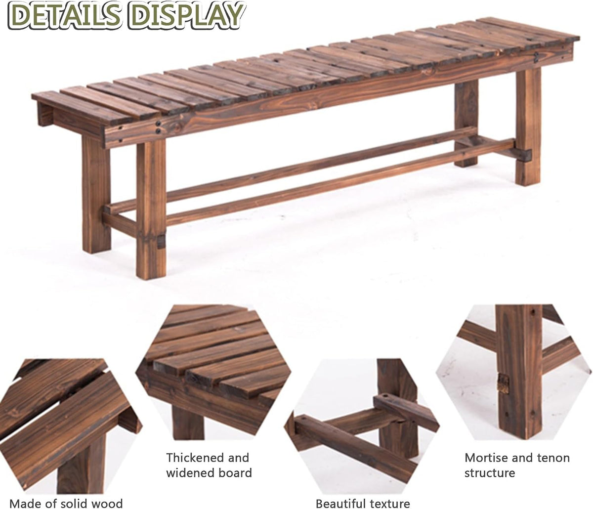 Wooden Indoor & Outdoor Bench, 59"