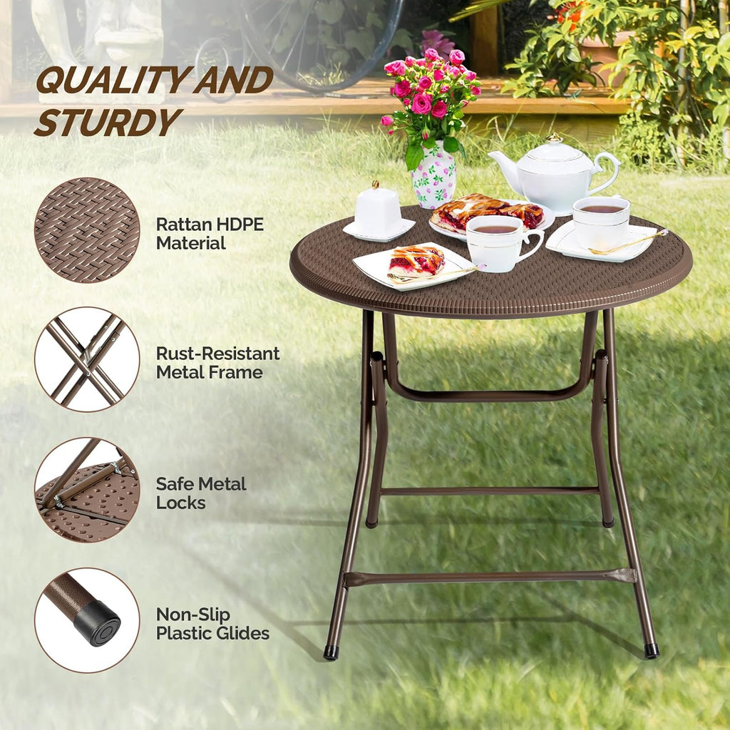 32‑Inch Round Folding Plastic Banquet Table 1 Pack