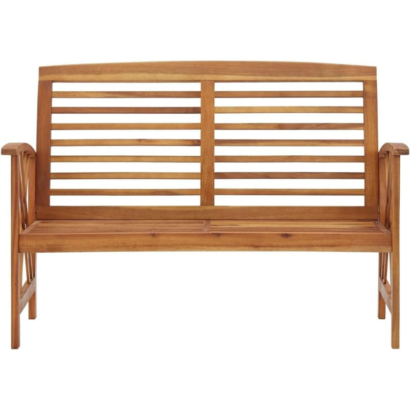 Oil‑Finished Acacia Wood Outdoor Bench, 46.9"