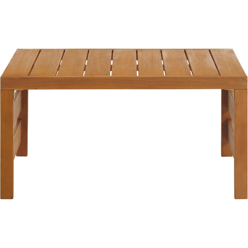 Brown Eucalyptus Wood Outdoor Coffee Table