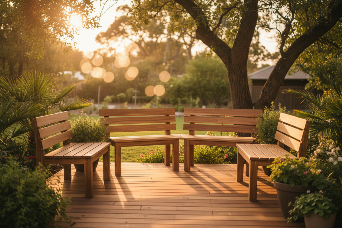 Anti-Rot Eucalyptus Deck Benches