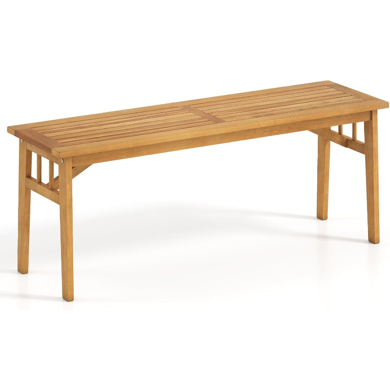 Acacia Wood Outdoor Dining Bench, 48"