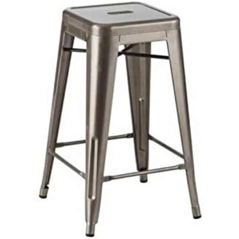 Metal Stackable Metal Counter Stools Set of 2