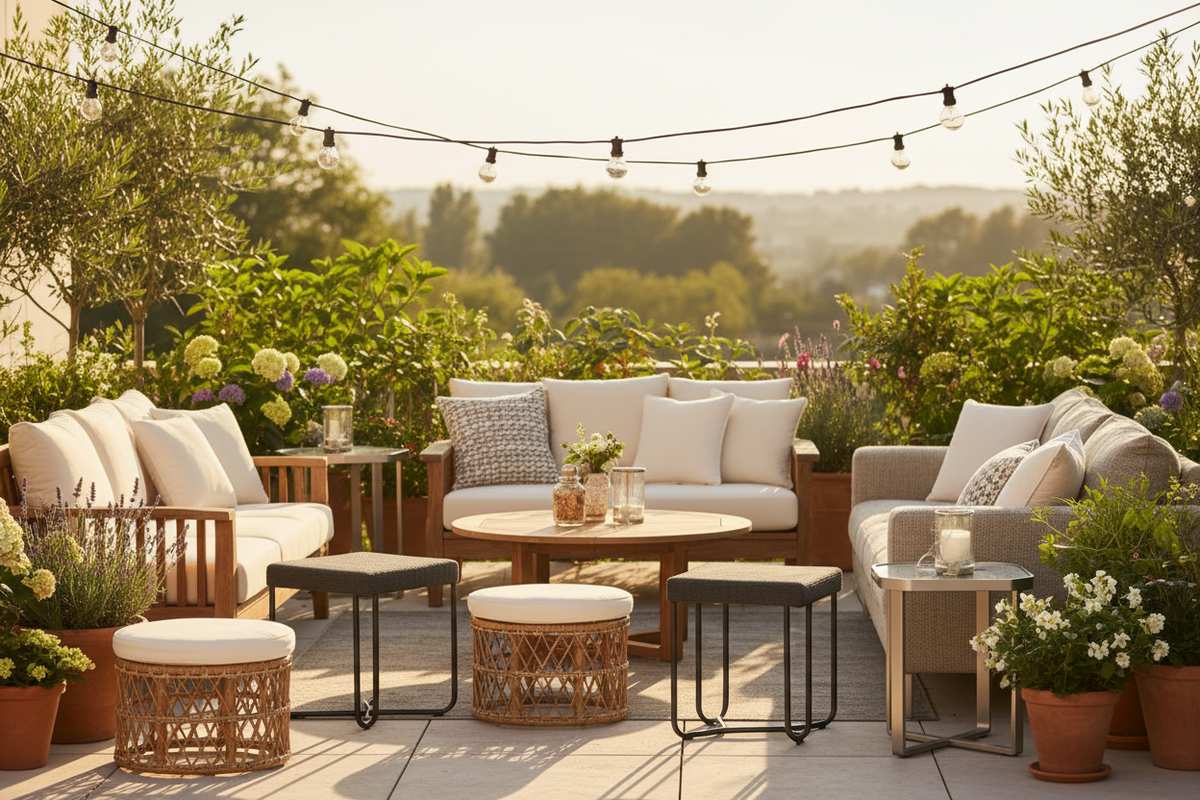 Warm & Cozy Outdoor Living Scene